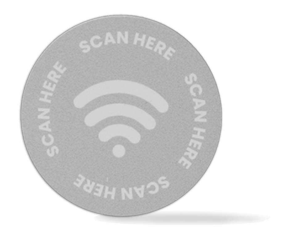 Contactless Grey Pre-Printed NFC Sticker