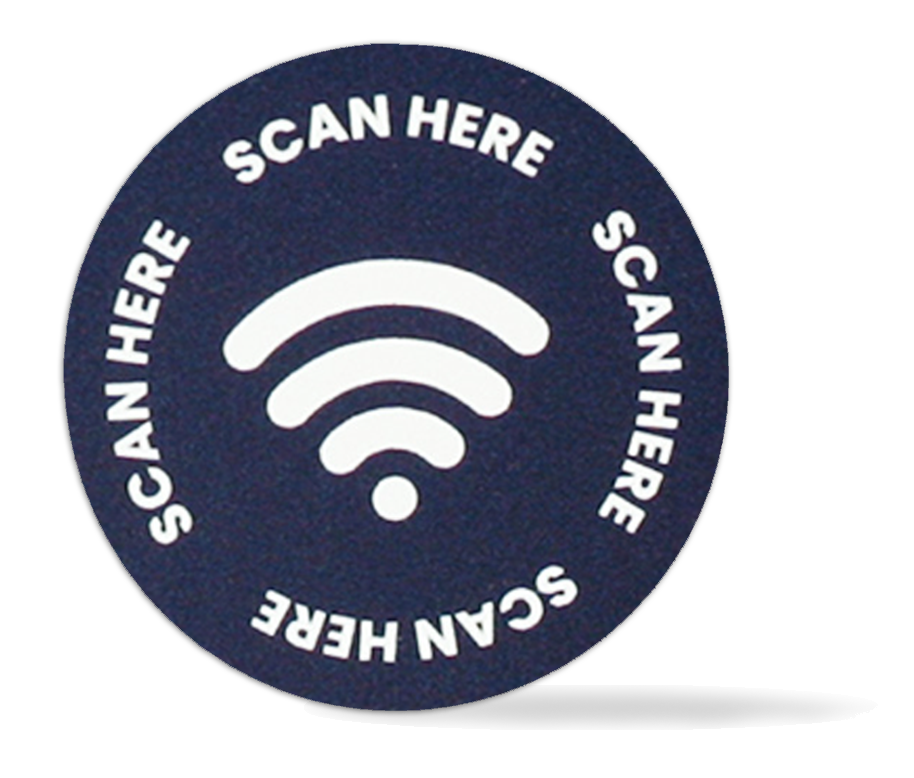 Contactless Navy 30mm Round NFC Tag