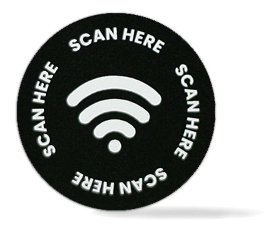 Contactless Black NFC Smart Tag Sticker