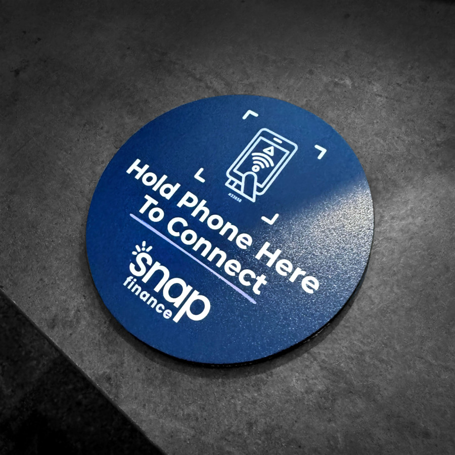 Contactless Bespoke NFC Placemat in Black