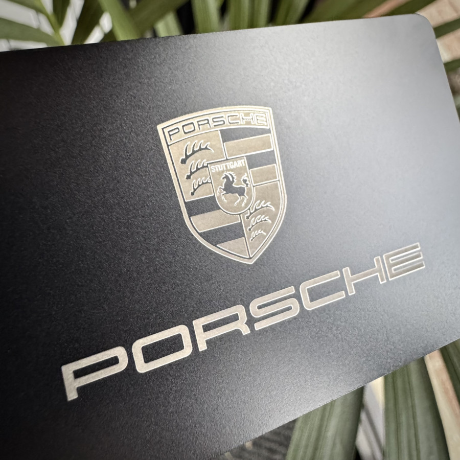 Laser Engraved Black Metal NFC Business Card