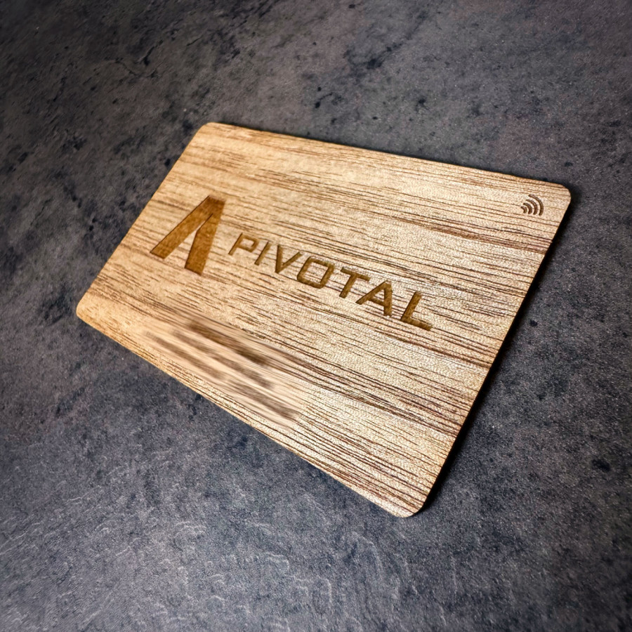 Laser Engraved Contactless Walnut Business Card