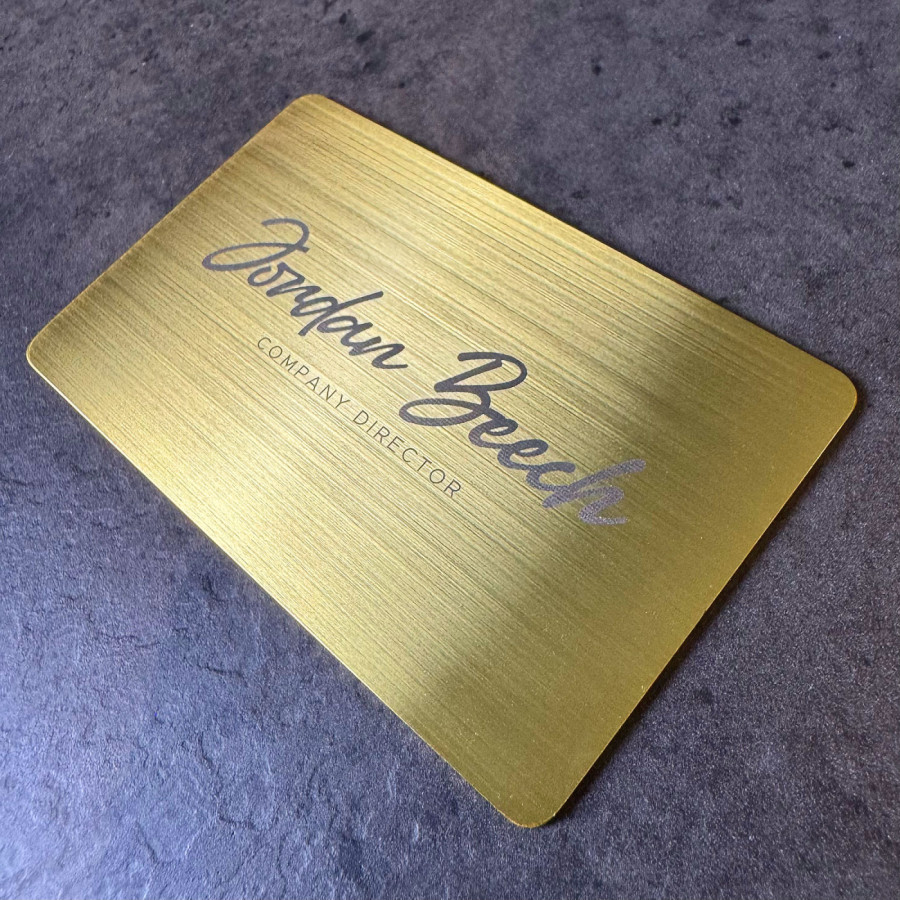 Laser Engraved Gold Contactless Business Card