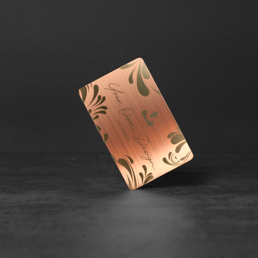 Laser Engraved Rose Gold Contactless Business Card