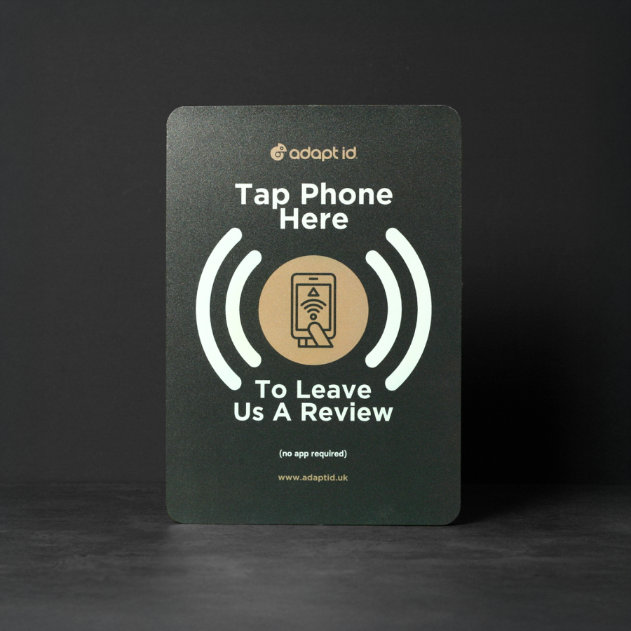 Contactless Review Us On Social Media A6 Sign Black