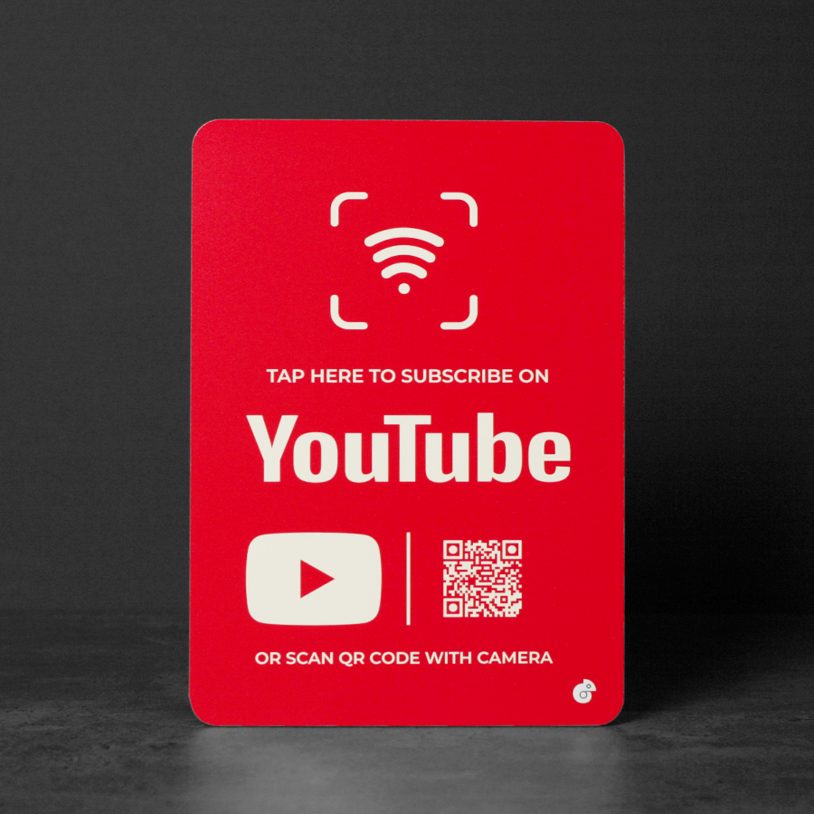 Contactless Youtube NFC A5 Foam Board Sign
